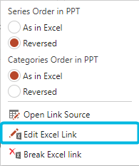 Option Edit Excel Link