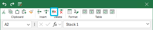 Button Delete Row