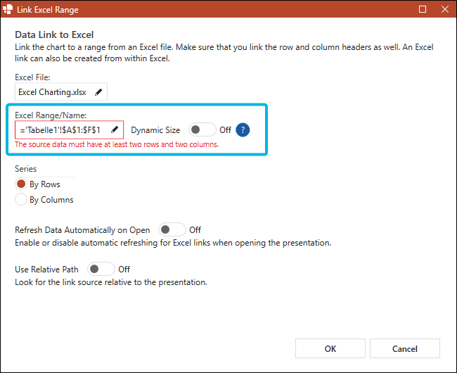 Invalid Data Range Note