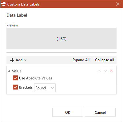 Settings for Value Element