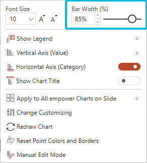 Bar Width Setting