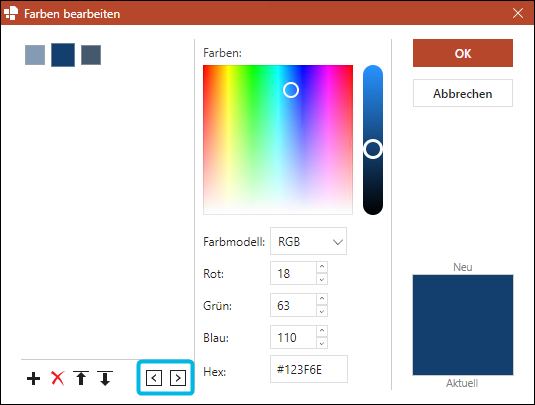 Farben neu anordnen