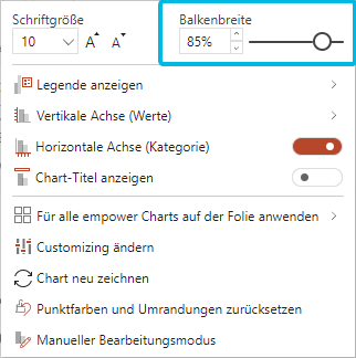 Balkenbreite festlegen