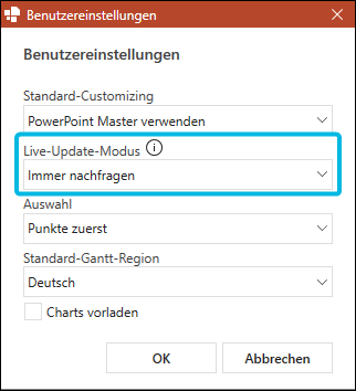 Live-Update-Modus