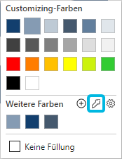 Pipetten-Symbol für benutzerdefinierte Farben