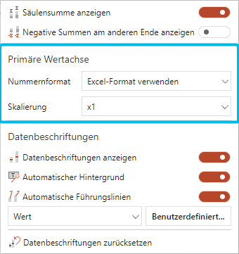 Achsen-Einstellungen