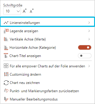 Linieneinstellungen