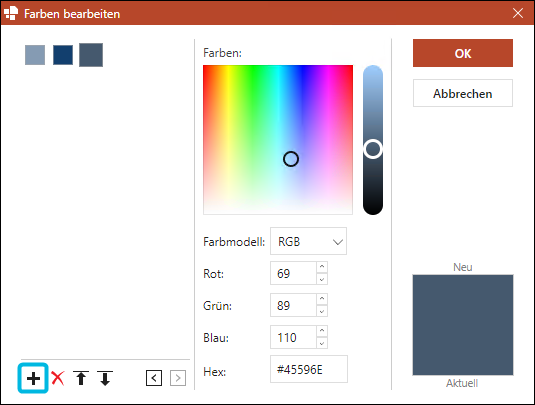 Mehr Farben hinzufügen
