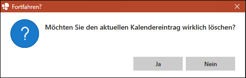 Bestätigung des Löschvorgangs