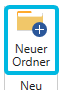 Button Neuer Ordner in der Navigationsleiste