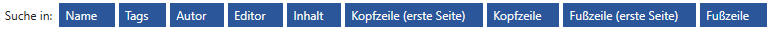 Verfügbare Kategorien in Word