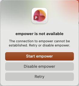 Dialog Box after Closing Sync