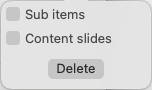 Deletion Options