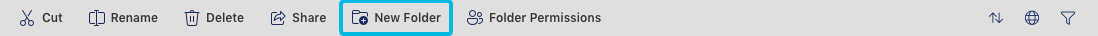 Button New Folder in Navigation Bar