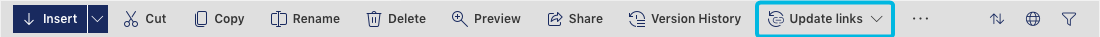 Button Update links