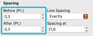 Input Fields Spacing