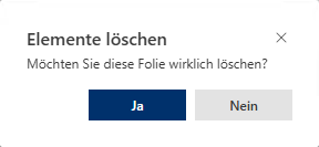 Dialogfenster zum Löschvorgang