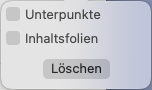 Löschoptionen