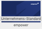 Markierung für Unternehmensstandard