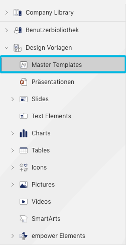 Bereich Master Templates