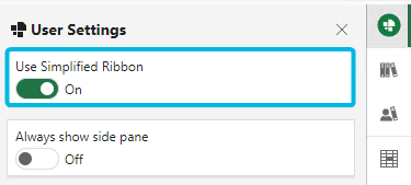 Option Use Simplified Ribbon