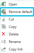 Option Remove default