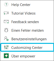 Option Customizing Center