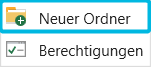 Option Neuer Ordner im Kontextmenü