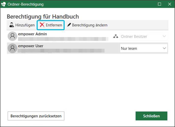 Button Entfernen