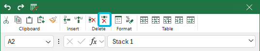 Button Delete Column
