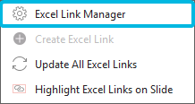Option Excel Link Manager