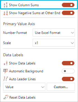 Option Show Column Sums