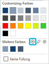Plus-Symbol für benutzerdefinierte Farben
