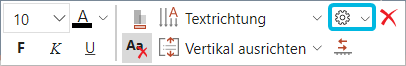 Button Einstellungen für Mekko-Charts