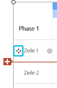 Zeile bewegen