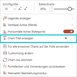 Chart-Titel aktivieren