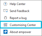 Option Customizing Center