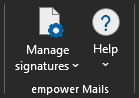 Group empower Mails in Black Theme
