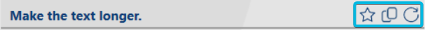 Command Bar with Favorites, Copy and Retry Symbols in Prompt Mode
