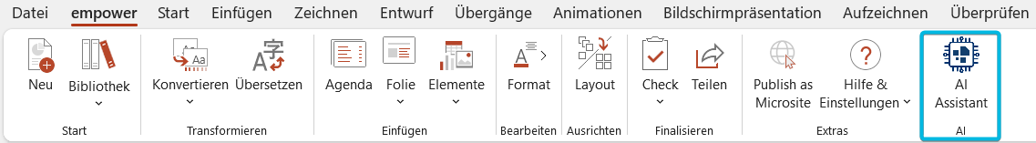 Gruppe AI in PowerPoint