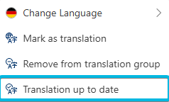 Option Translation up to date