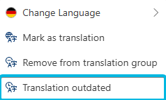Option Translation outdated