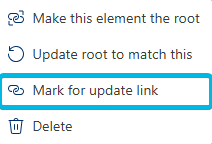 Option Mark for update link under Advanced for Linked Copy