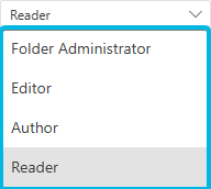 Permission Role Drop-Down Menu