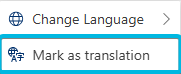 Option Mark as translation