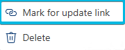 Option Mark for update link under Advanced for Root Element