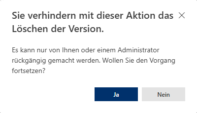 Dialogfenster zum Behalten