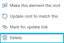 Option Delete for Linked Copy