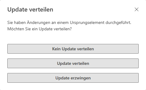 Dialogfenster bei Aktualisierung des Ursprungselements