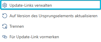 Option Update-Links verwalten